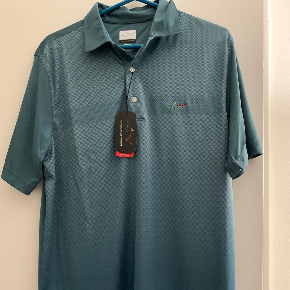 Greg Norman Play dry green golf polo size M